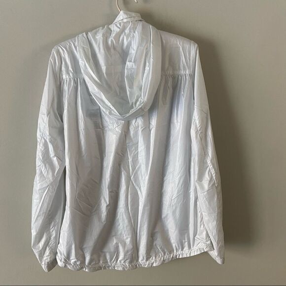 Prana white lightweight hooded zip up jacket sz Small - Picture 2 of 5